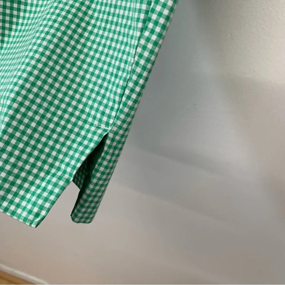 Talbots Perfect Skimmer Pants Woman  10P Gingham Green White Pockets Travel Work - Picture 4 of 10